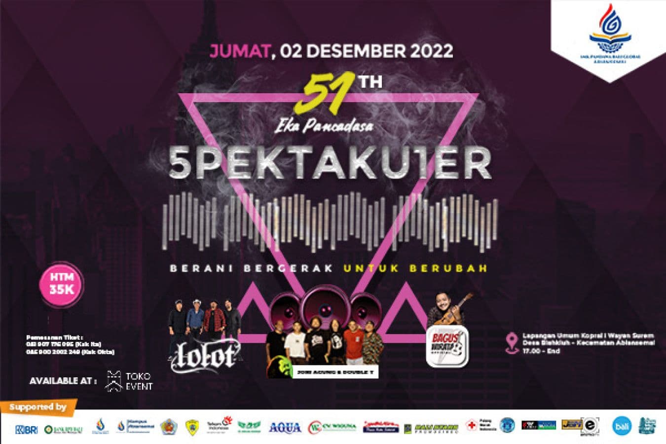 Konser 5PEKTAKU1ER HUT KE-51 SMK PANDAWA BALI GLOBAL ABIANSEMAL